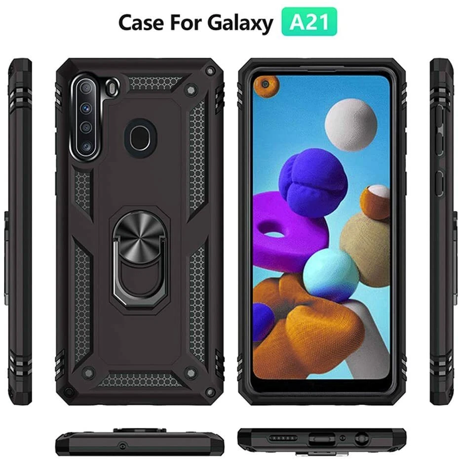 Для Samsung Galaxy A21 чехол кольцо подставка чехол броня ударопрочный тонкий чехол - Изображение 4 из 4