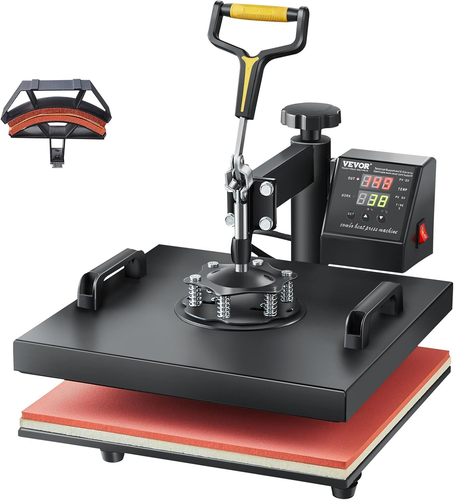 VEVOR 2 in 1 Heat Press Machine for T Shirts and Hats, 15X15 Inch Professional S - Picture 12 of 12