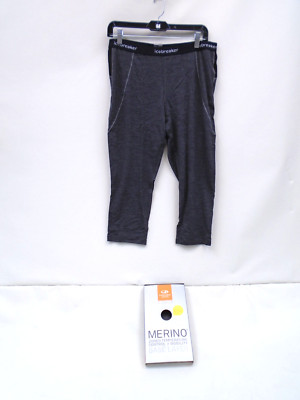 ICEBREAKER IB104889A01 MERINO WOMEN 260 ZONE LEGLESS CAPRI GRAY / BLACK XL