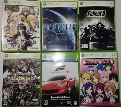 Japanese Xbox 360 6 games Star Ocean, Vesperia, Monster Hunter, Forza, Fallout