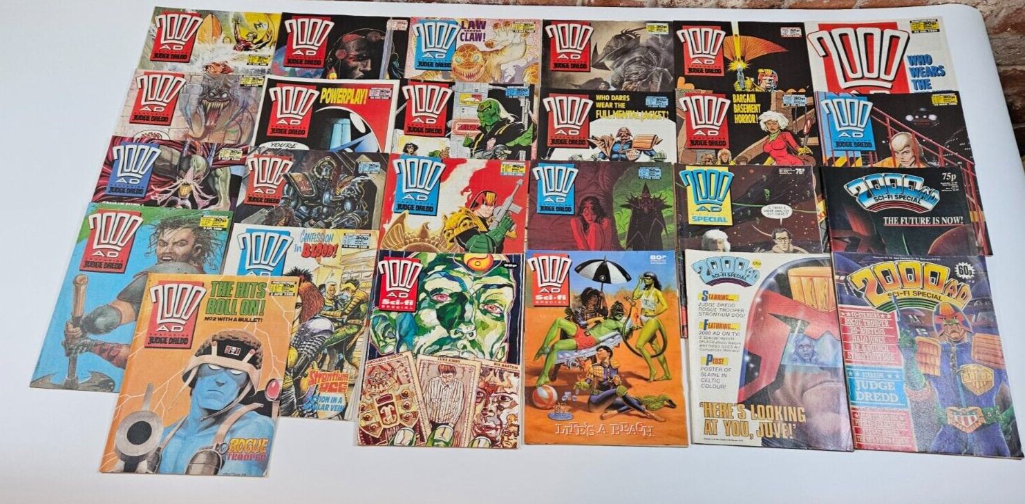 2000 AD 1980s & Specials Judge Dredd 48 Issues Comics Magazines Vintage