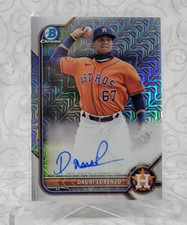 2022 Bowman Dauri Lorenzo On-Card Auto Mojo Refractor Parallel #BMA-DLZ Astros