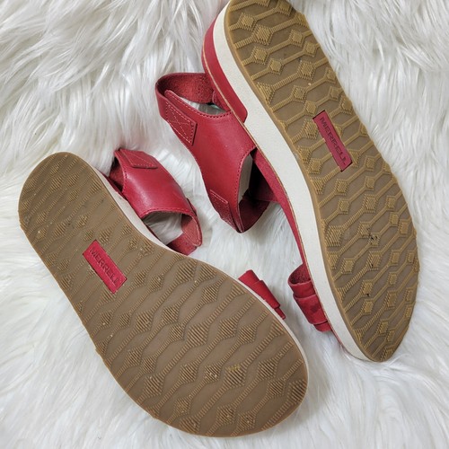 Merrell Roam Buckle Red Chili Platform Sandal Womens Size 7 Performance Footwear - Picture 6 of 9