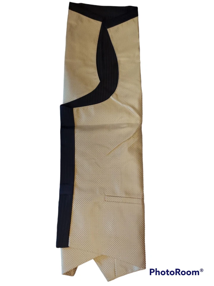 Moda Formal Wear Vest Gold Full Back NIP Size XL - Image 3 of 4
