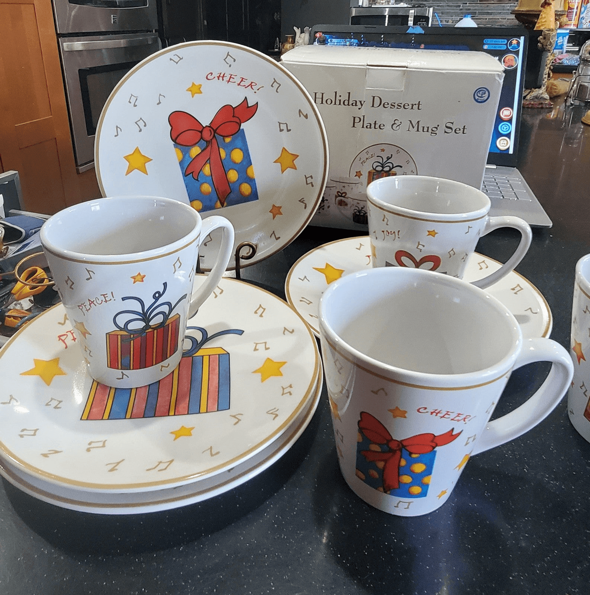 Piece Dessert Plate and Mug Set NIB