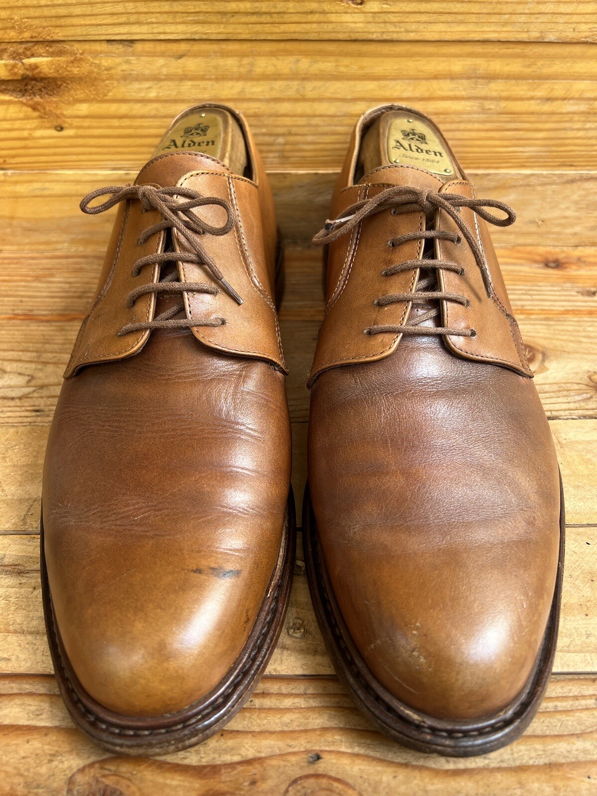 SAOLA Scarpe eleganti da uomo Paraboot marroni in pelle da uomo taglia UK 9 US 10 made in France