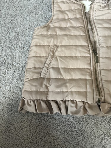 Copper Key Girls Vest Fleece Lined Tan With Gold Zipper Size 6-6x Nwt - Picture 2 of 5