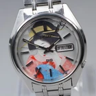 Vintage 1972 [Near MINT-] SEIKO 5 Actus SS 6106-8610 37mm UKIYOE AT Men's Watch