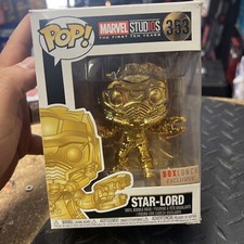 Marvel Studios The First Ten Years Gold Chrome Star Lord Funko Pop Vinyl #353
