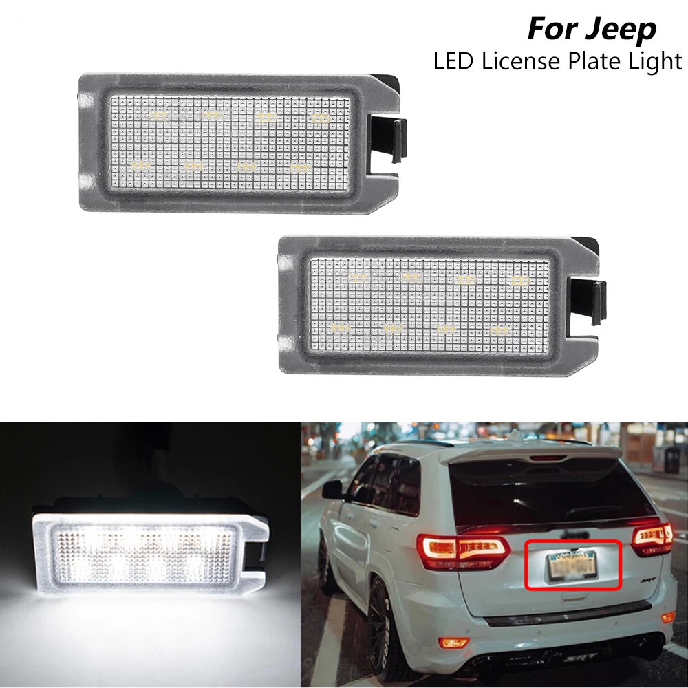 White LED License Plate Light Lamp For 14 20 Jeep Grand Cherokee