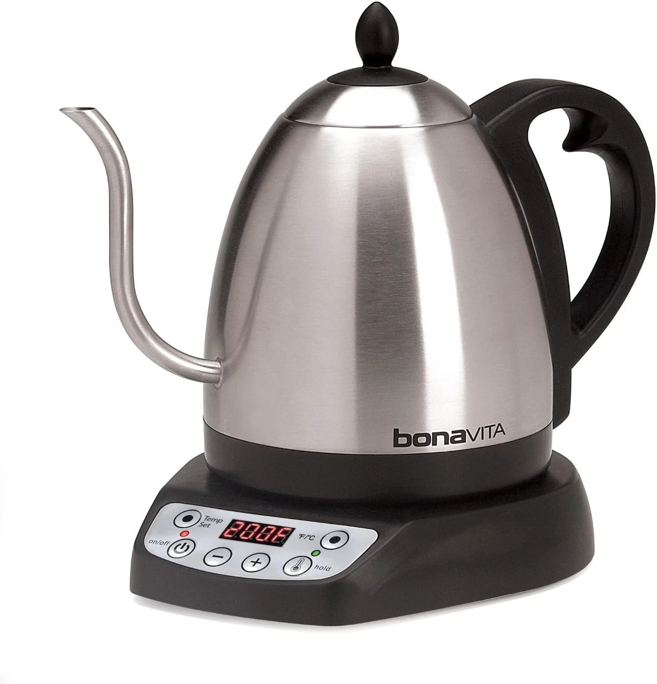 1L Gooseneck Electric Kettle with 6 Temp Settings for Coffee & Tea, 1000W