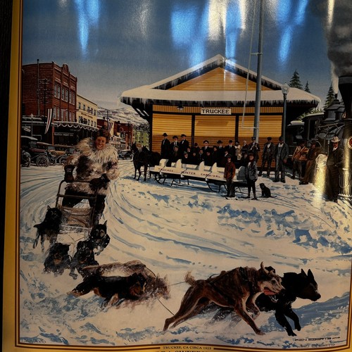 VTG 1994 Ken Eberts Poster 1360/3000 Limited Edition Sled Dog Races 18 X 24 In - Picture 2 of 12