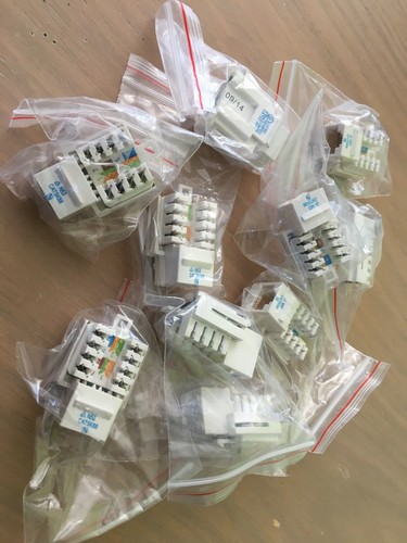 NEW KRONE KEYSTONE STYLE CAT-5E CAT5E JACK MODULAR SOCKET RJ45 Connector White - Picture 7 of 7
