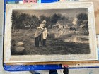 New ListingWashington Initial Signed Charcoal Drawing Fournier