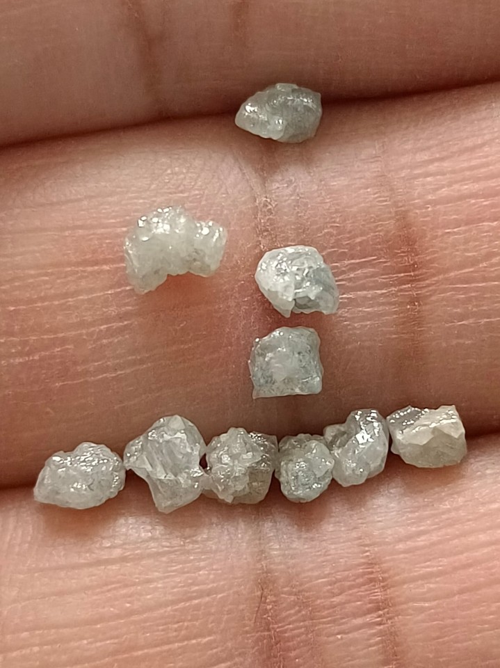 African Diamonds White Color Unique natural rough loose diamonds Lot ...