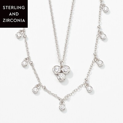 Swarovski Touchstone Crystal Extra Extra Silver Pure Brilliance Zirconia Necklac