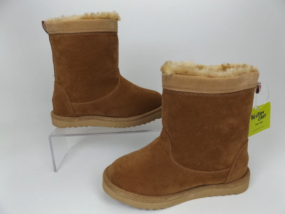 ¡NUEVO! Western Chief Niñas Moda Medio Acogedora Bota Makena Cacahuete Talla 1.0 K EE. UU. Niñas Foto 3 de 4