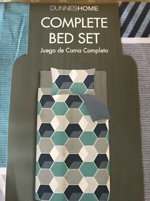 Dunnes komplettes Einzelbett-Set inkl. Bettbezug Spannbetttuch und Kissenbezug