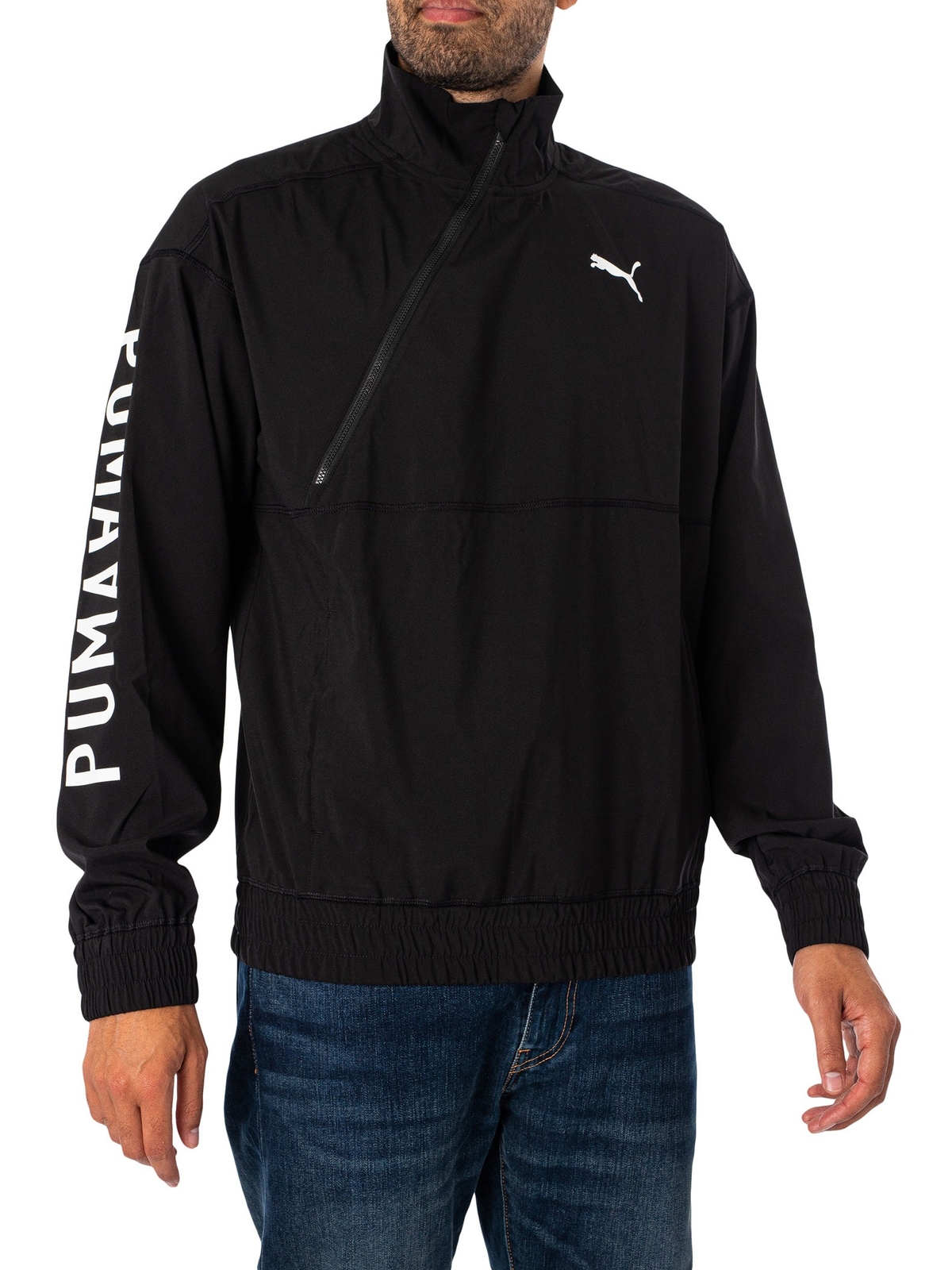 Мужская куртка на молнии с логотипом Puma Train Logo 1/2, черная