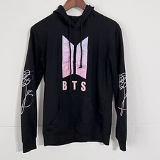 BTS Hoodie Love Yourself Tour Size S Jet Black Lightweight Sweatshirt Drawstring