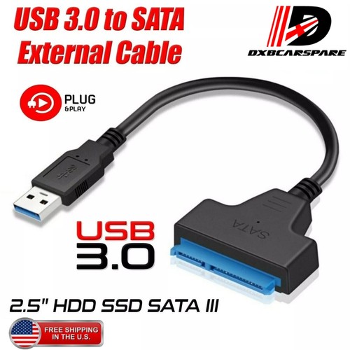 USB 3 to SATA External Converter Adapter Cable for 2.5" HDD SSD SATA III 5Gbit/s - Picture 5 of 12