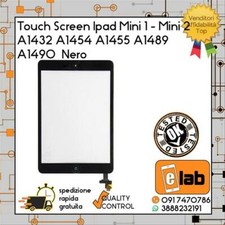TOUCH SCREEN NERO PER APPLE IPAD MINI 1 2 A1432 A1454 A1455 A1489 A1490 A1491