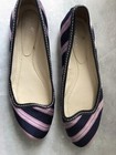 Brooks Brothers Navy Blue Striped Flat Loafer Shoes Women’s Sz 7.5 Reg $168 — photo 1