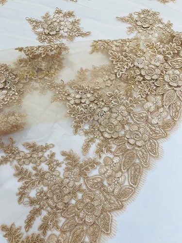 corded lace 3d floral embroider (by the yard) - Picture 40 of 63