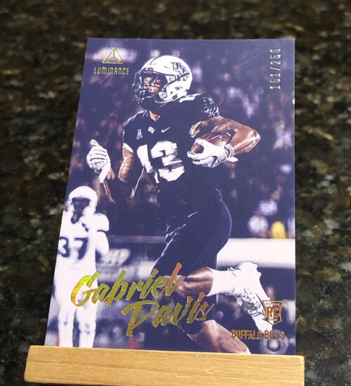 2020 Panini Luminance Gabriel Davis Rookie RC Gold /250 SP #162 Bills