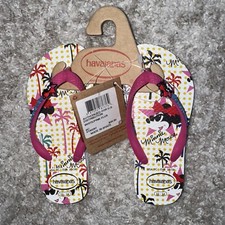 NWT Havaianas Disney Minnie Mouse Toddler Flip Flops Girls Size 9C Sandals