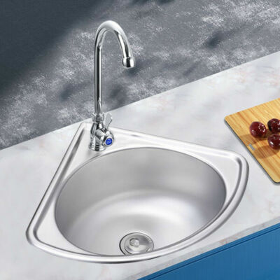 Corner Sink Thick Small Wall Mount Vessel Sink Stainless Steel For Kitchen Sink