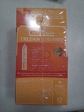 6X Trojan ULTRA RIBBED Lubricated Latex Condoms 3 ct. - EACH EXP 06/2027