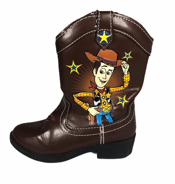 Disney Pixar Toy Story 4 Boys Brown Western BOOTS Size 6 Toddler - for sale online | eBay