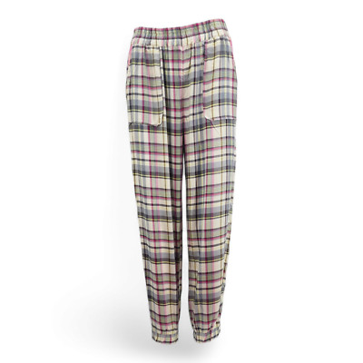 B BY BOUTIQUE Pyjamahose kariert Bündchen am Saum UK Größe 8