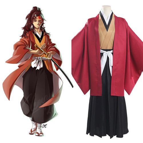 Demon Slayer Tsugikuni Yoriichi Outfits Cosplay Costume Kimono Halloween Suit - Picture 2 of 10