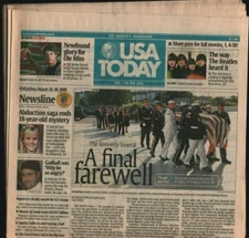 USA TODAY Aug 28, 2009 Ted Kennedy Funeral Michael Vick Pan Am Bomber 110221WEEM