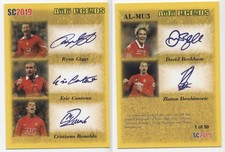 2019 SC2019 Giggs Cantona Ronaldo Beckham Ibrahimovic printed autograph gold /50