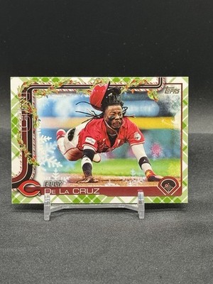 2025 Topps Holiday Advent Calendar Elly De La Cruz Green Plaid SP - Reds #H97