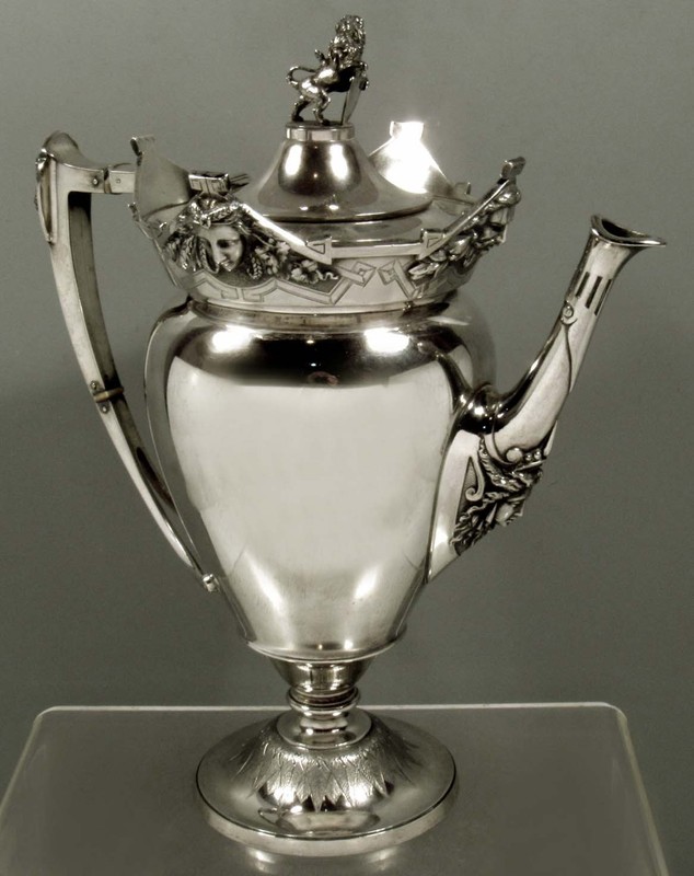 Gorham  Sterling Silver Coffee Pot   c1863 GREEK REVIVAL