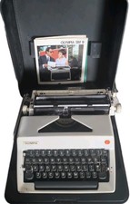 Vintage 1971 Olympia SM9 Deluxe Portable Typewriter with Case Elite 11 Typeface thumbnail