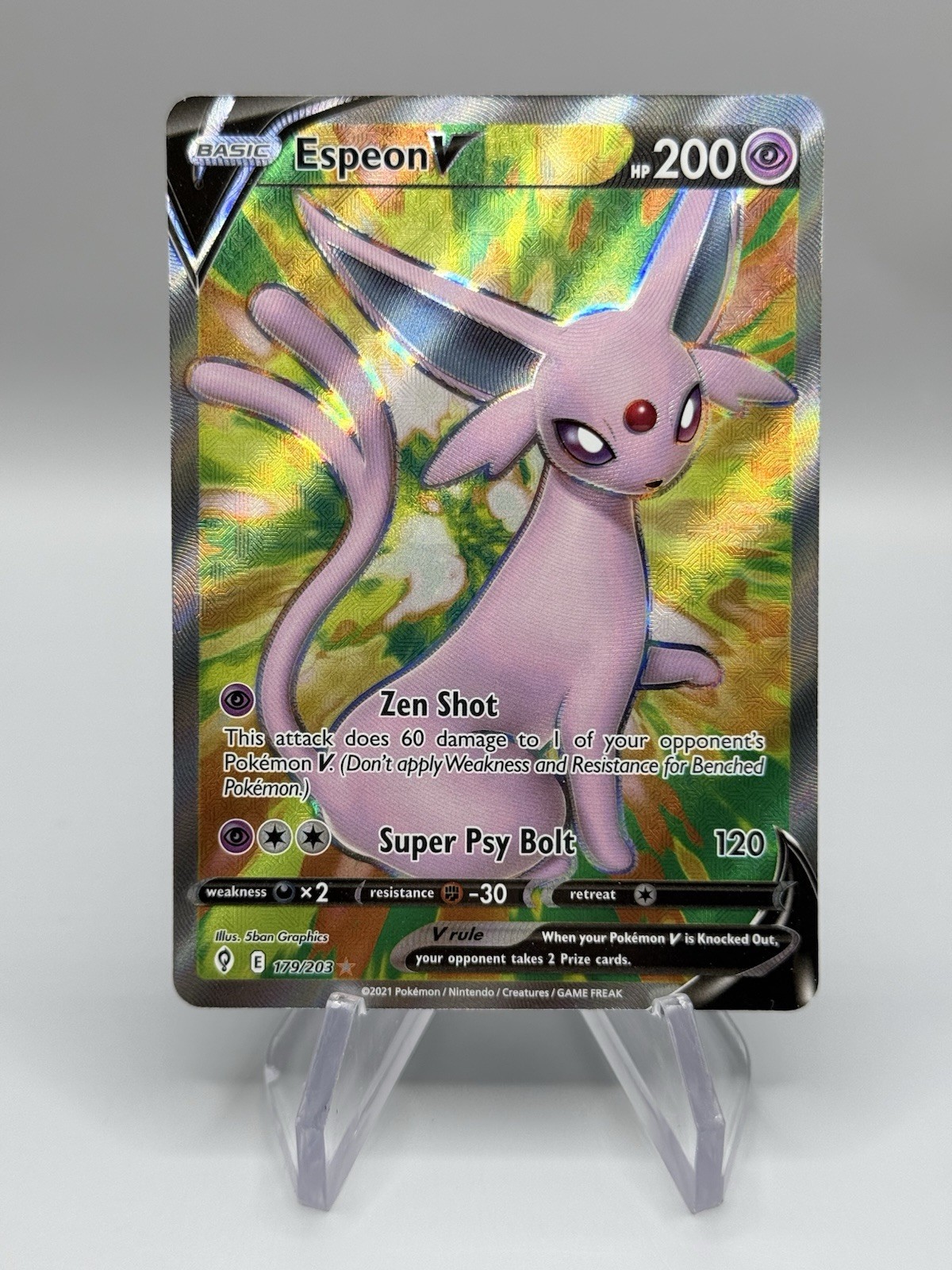 Espeon V 179/203 Evolving Skies NM Full Art Ultra Rare Pokemon Card