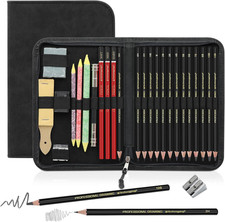 , Sketching and Drawing Pencils Set 26Pcs, Art Supplies Drawing Pencil Kit,Graph
