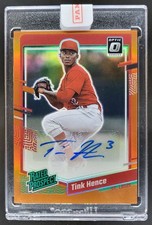 2023 DONRUSS OPTIC TINK HENCE ORANGE RATED PROSPECT AUTO /85 C WN2