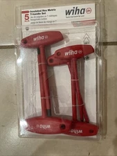Wiha 33478 5 Piece Insulated Hex Metric T-handle Set Brand New