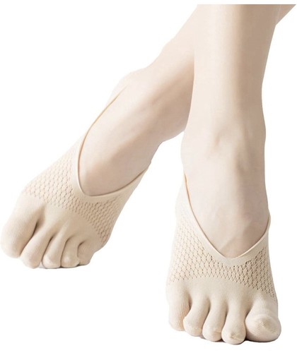 3 Pairs Toe Socks No Show Low Cut Socks for Women Summer Yoga Lace Liner