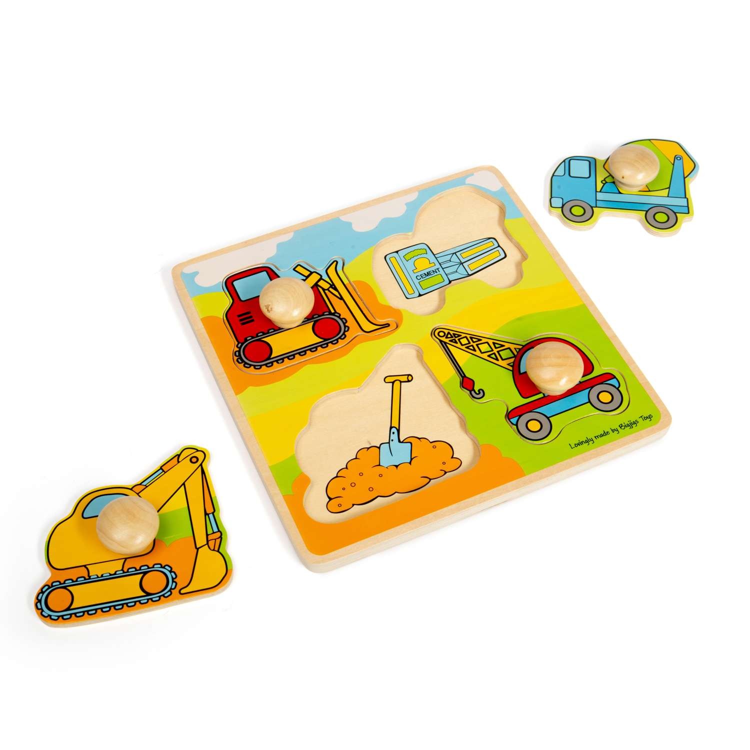 Bigjigs Toys Puzzle Educativo in Legno Il Mio Primo Picchetto (Costruzione) foto 2