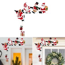 2Pc Christmas Door Corner Sign Frame Decoration Windows Walls DIY Craft Ornament