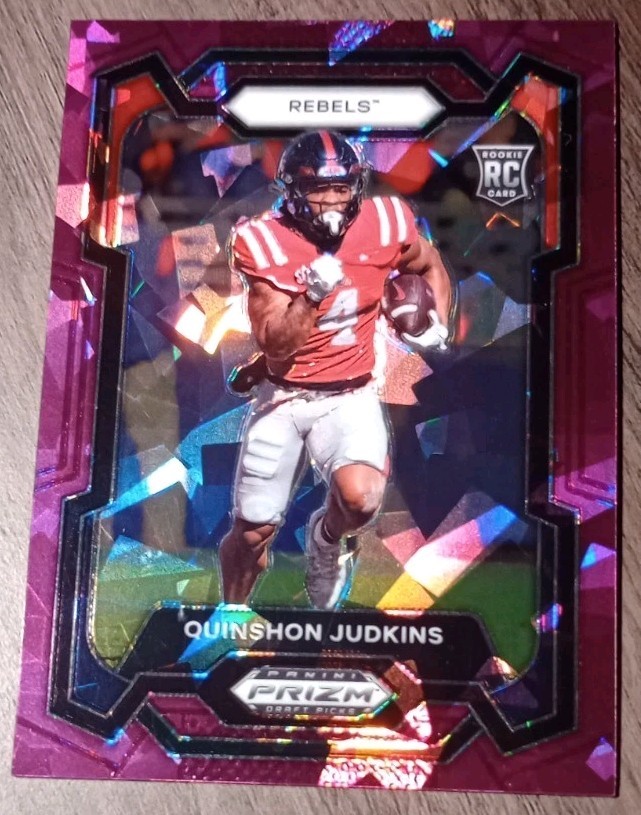 Quinshon Judkins /149 2024 Panini Prizm Draft Picks Purple Ice Prizm #146 Rookie
