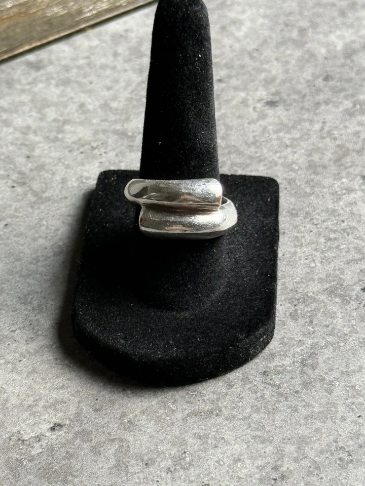 Anillo de plata con forma tubular UNO De 50 patas cruzadas talla 7 Foto 3 de 4