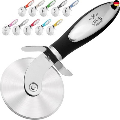 Zulay Kitchen Pizzaschneider aus Edelstahl ? Pizzarad Ø 7,6 cm, scharfe Klinge, 